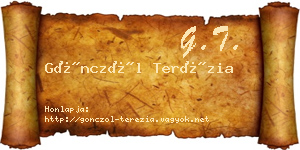 Gönczöl Terézia névjegykártya