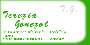 terezia gonczol business card